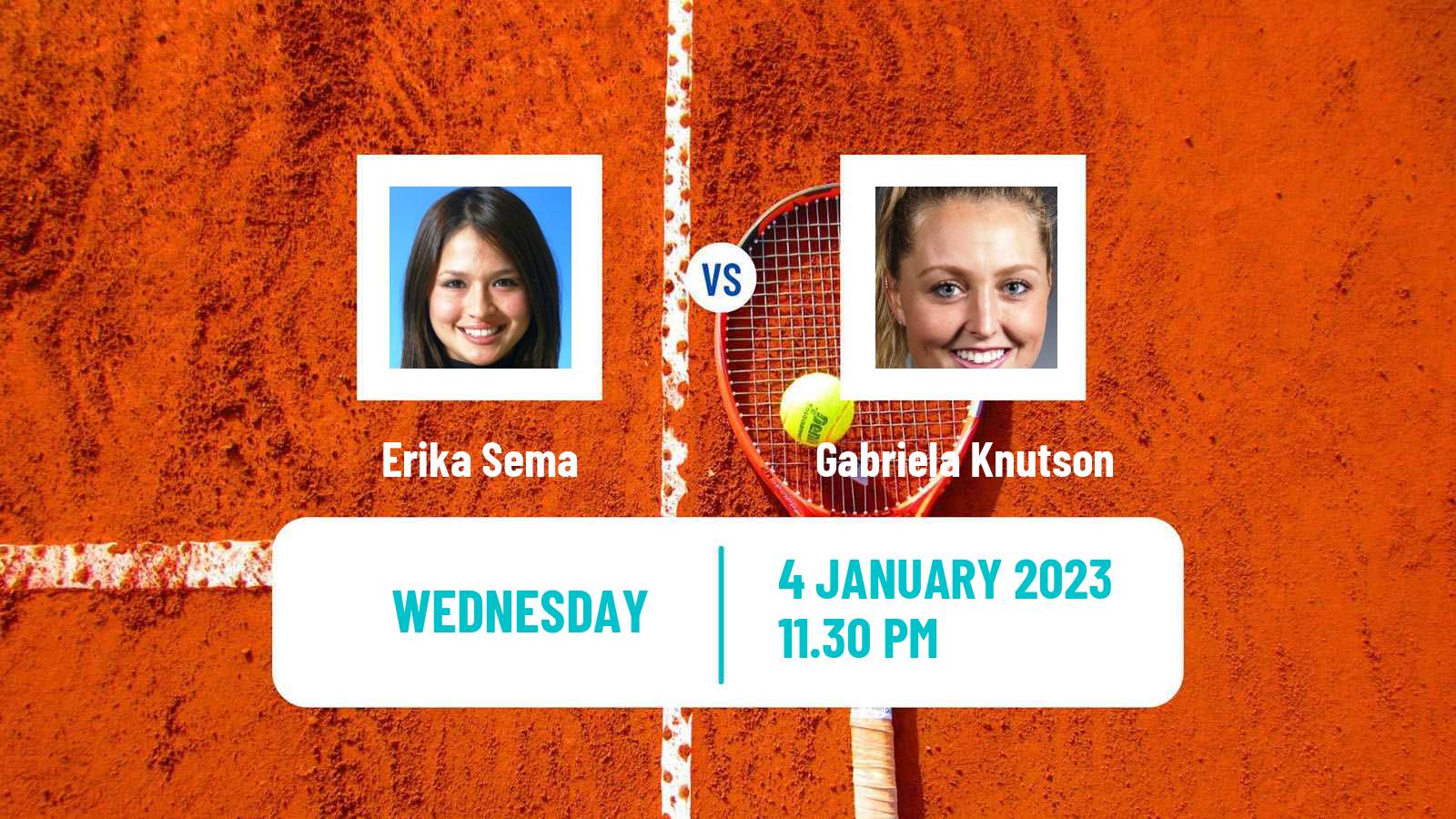 Tennis ITF Tournaments Erika Sema - Gabriela Knutson