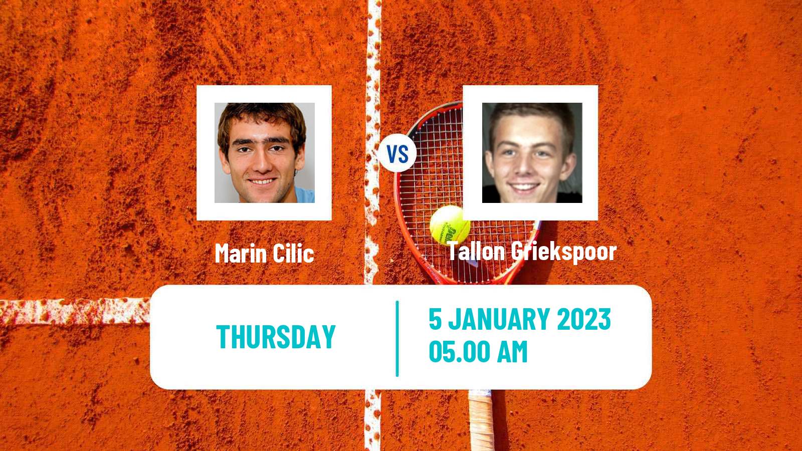 Tennis ATP Pune Marin Cilic - Tallon Griekspoor