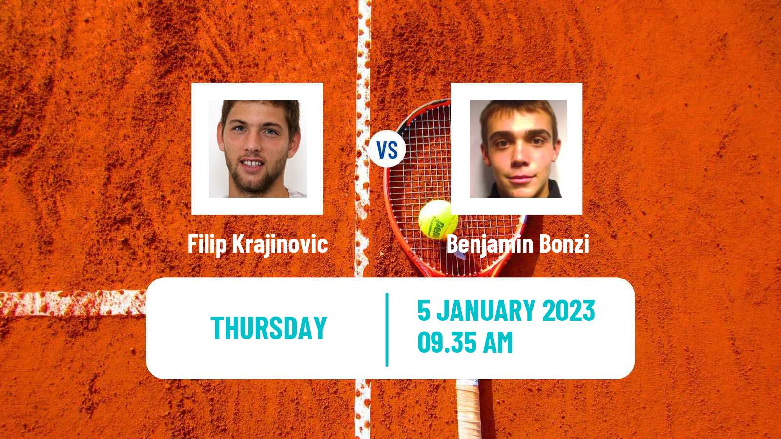 Tennis ATP Pune Filip Krajinovic - Benjamin Bonzi