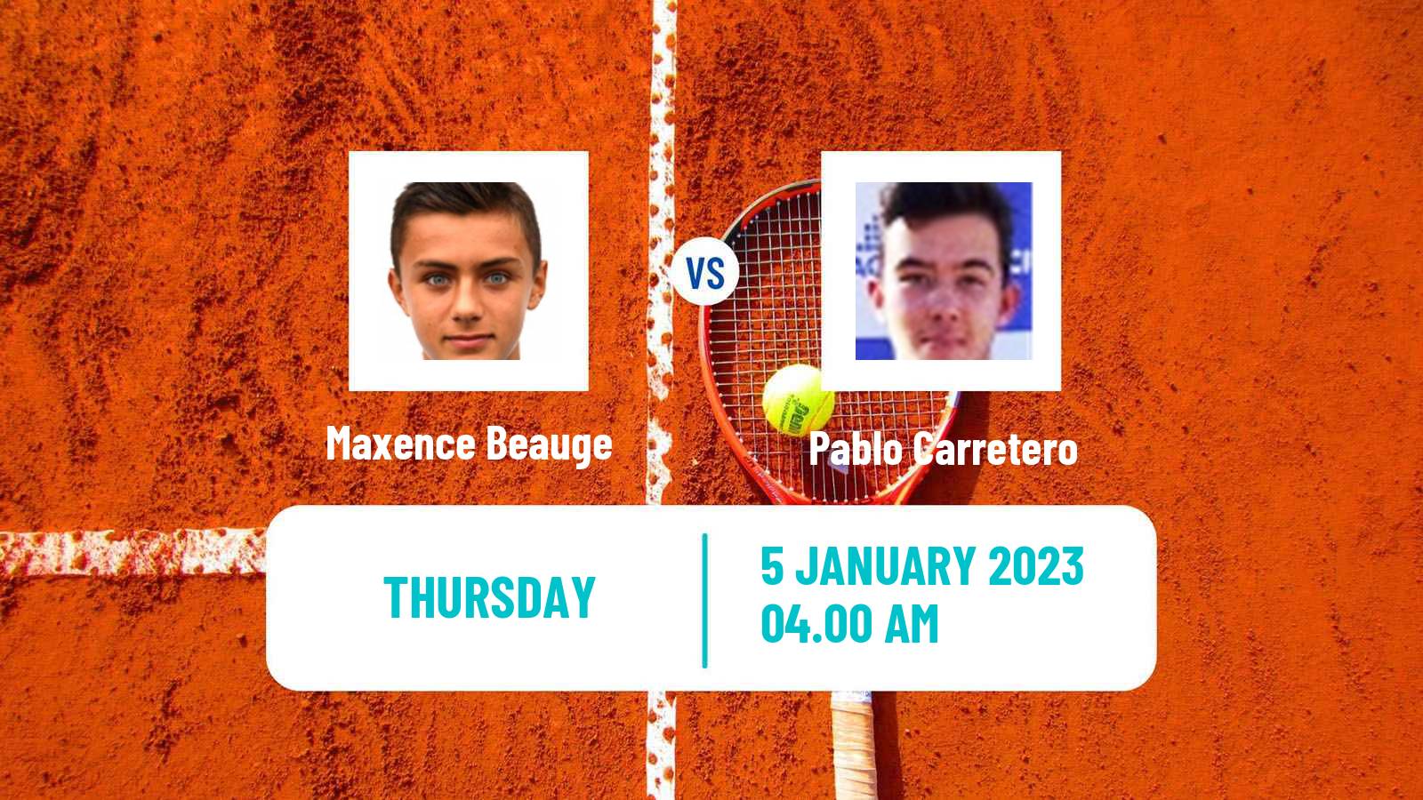 Tennis ITF Tournaments Maxence Beauge - Pablo Carretero