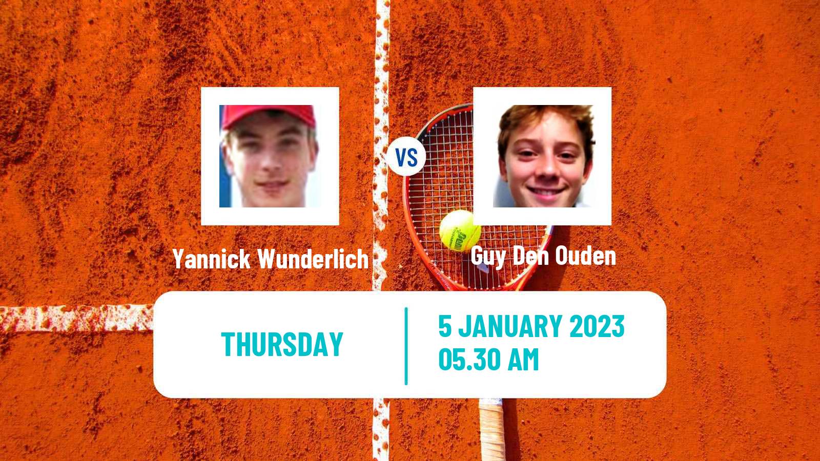 Tennis ITF Tournaments Yannick Wunderlich - Guy Den Ouden