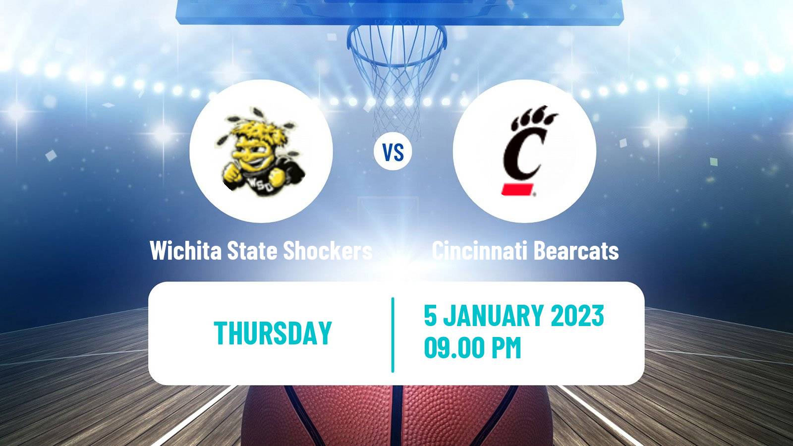Basketball NCAA College Basketball Wichita State Shockers - Cincinnati Bearcats