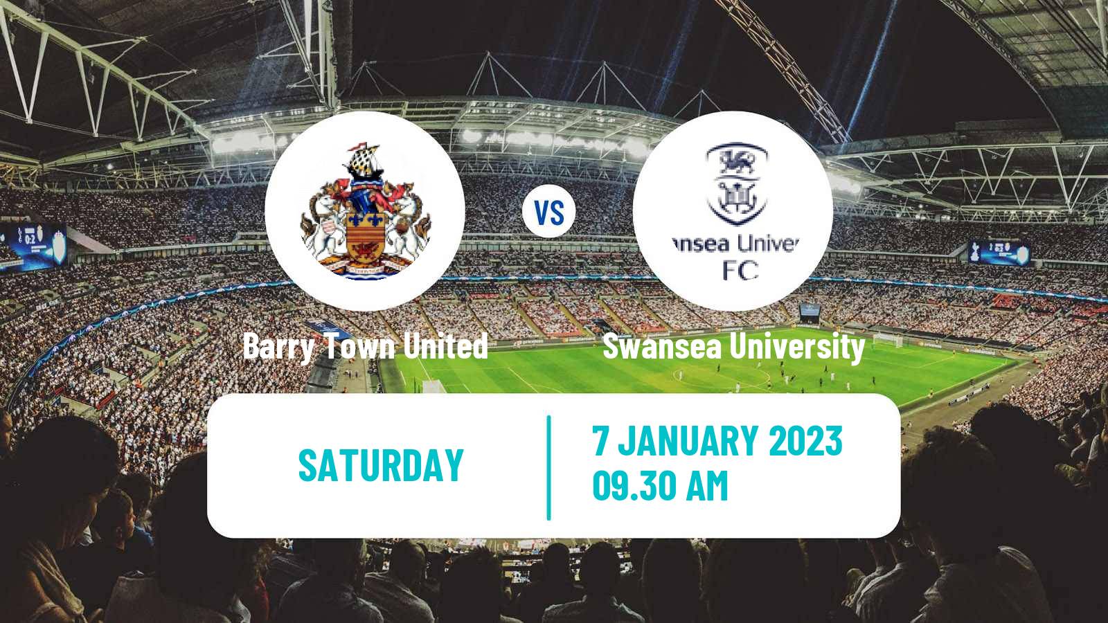 Soccer Welsh Cymru South Barry Town United - Swansea University