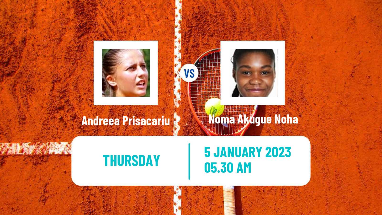 Tennis ITF Tournaments Andreea Prisacariu - Noma Akugue Noha
