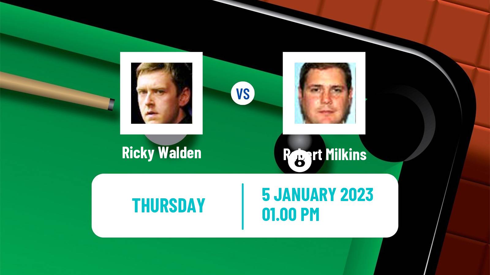 Snooker Snooker Ricky Walden - Robert Milkins