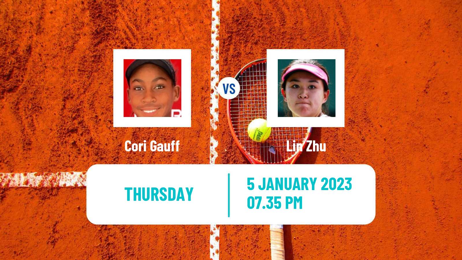 Tennis WTA Auckland Cori Gauff - Lin Zhu