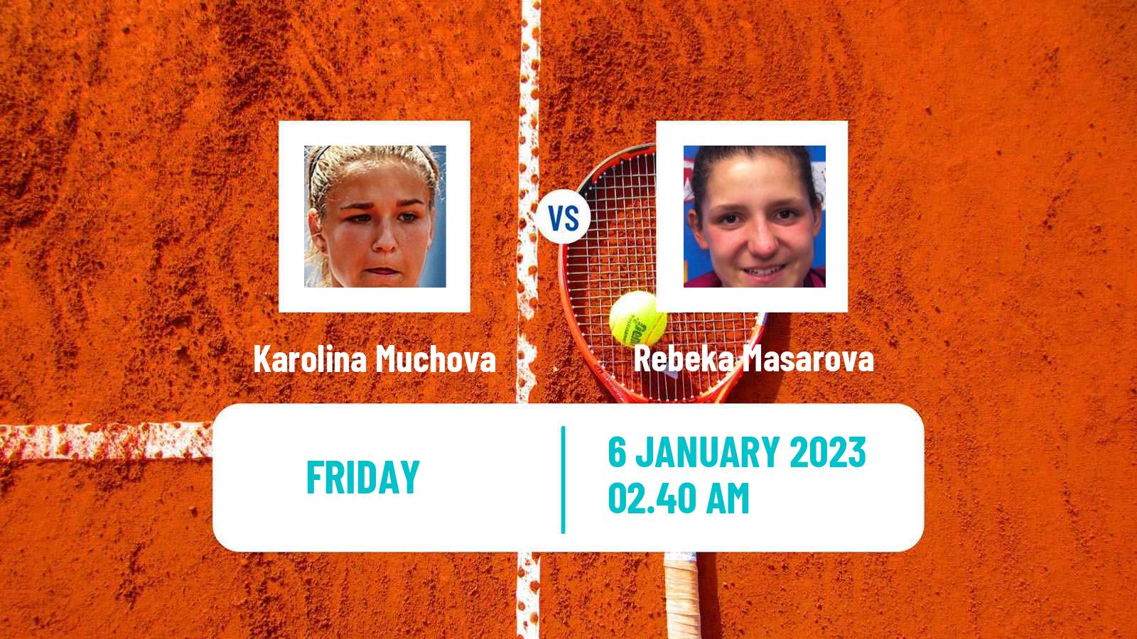 Tennis WTA Auckland Karolina Muchova - Rebeka Masarova