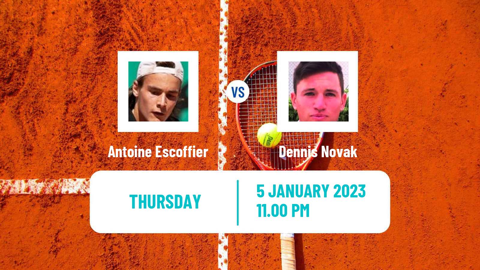 Tennis ATP Challenger Antoine Escoffier - Dennis Novak