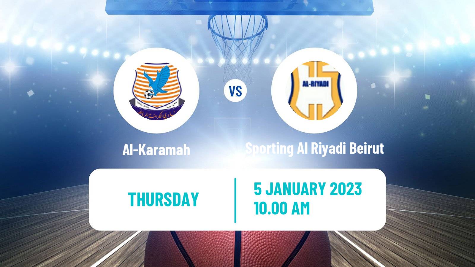 Basketball WASL Basketball Al-Karamah - Sporting Al Riyadi Beirut