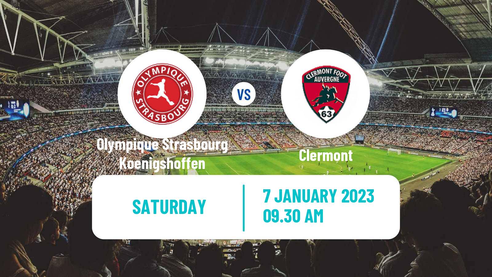 Soccer Coupe De France Olympique Strasbourg Koenigshoffen - Clermont