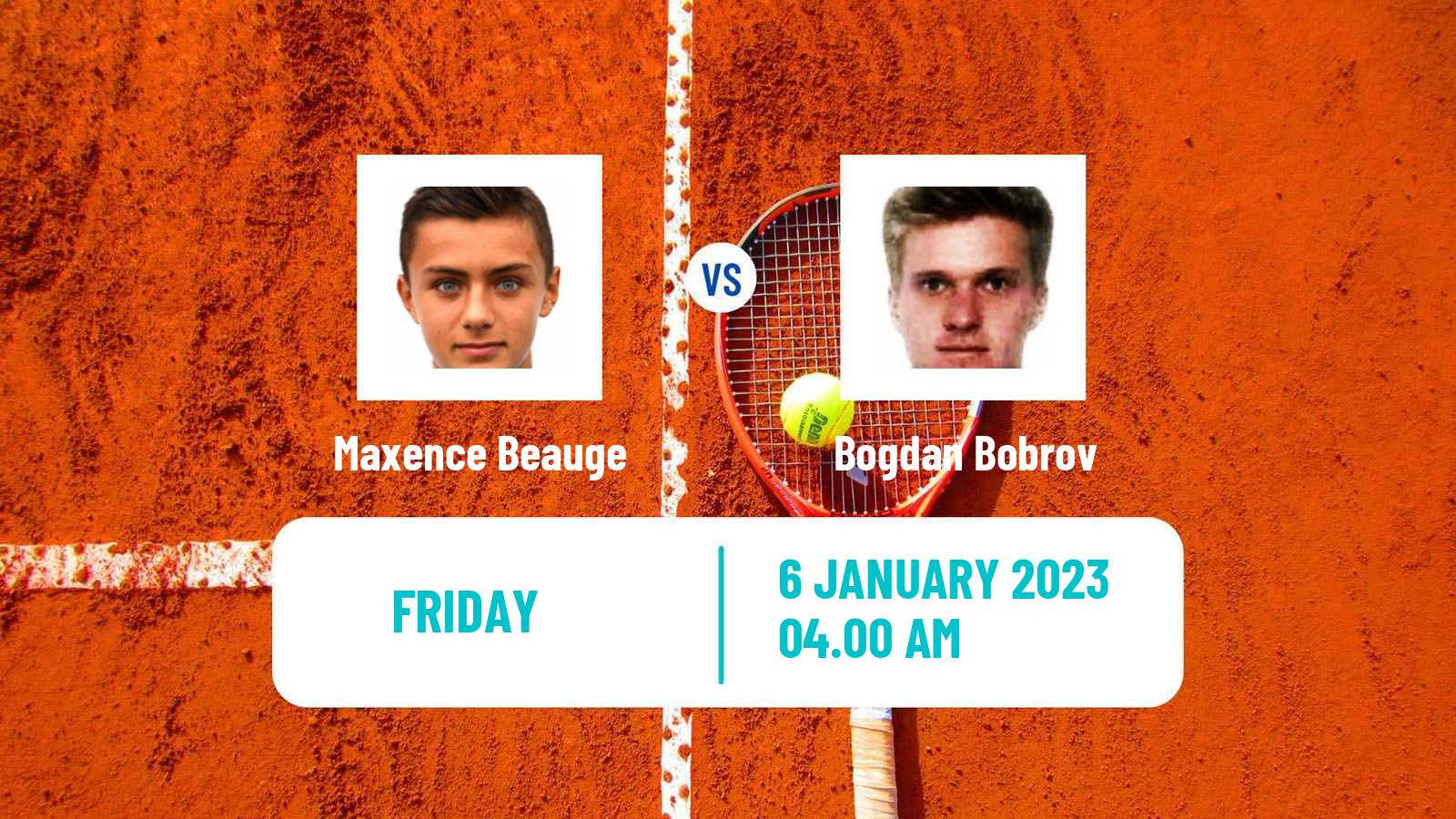 Tennis ITF Tournaments Maxence Beauge - Bogdan Bobrov