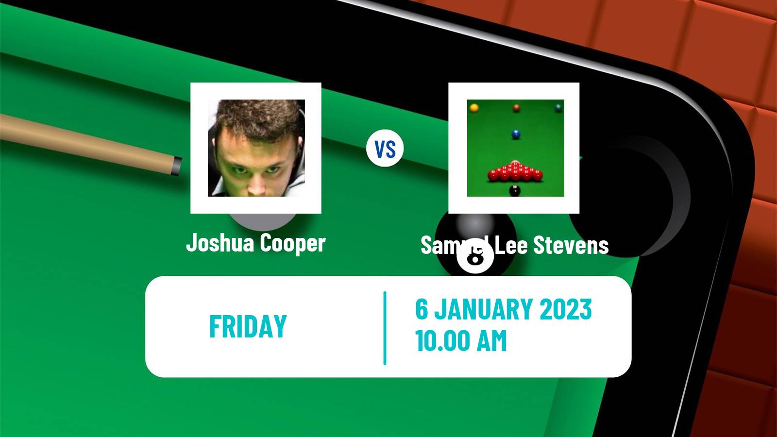 Snooker Snooker Joshua Cooper - Samuel Lee Stevens