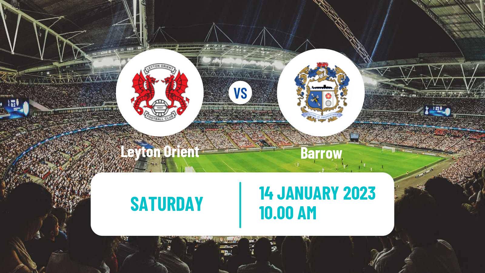 Soccer English League Two Leyton Orient - Barrow
