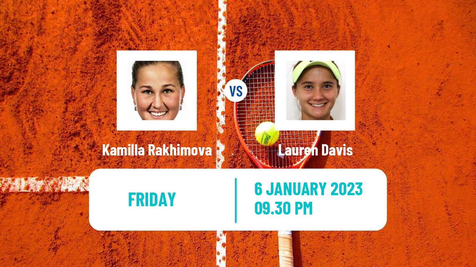 Tennis WTA Hobart Kamilla Rakhimova - Lauren Davis