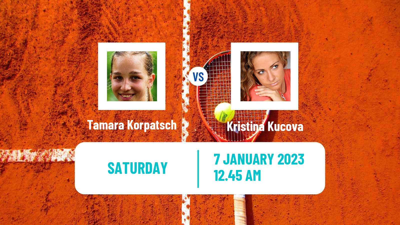 Tennis WTA Hobart Tamara Korpatsch - Kristina Kucova