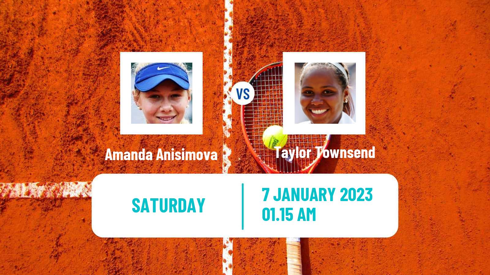 Tennis WTA Adelaide 2 Amanda Anisimova - Taylor Townsend