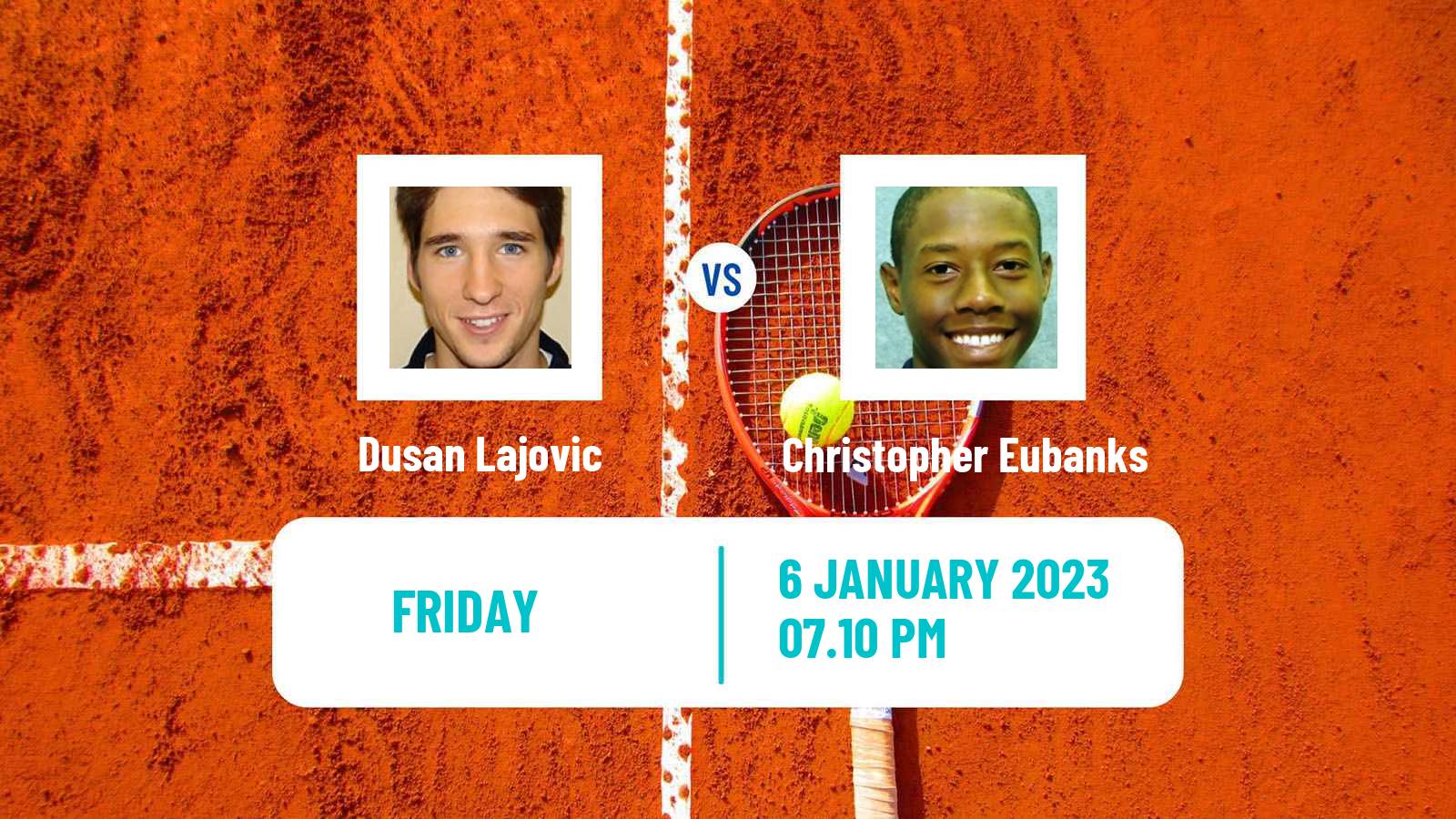 Tennis ATP Auckland Dusan Lajovic - Christopher Eubanks
