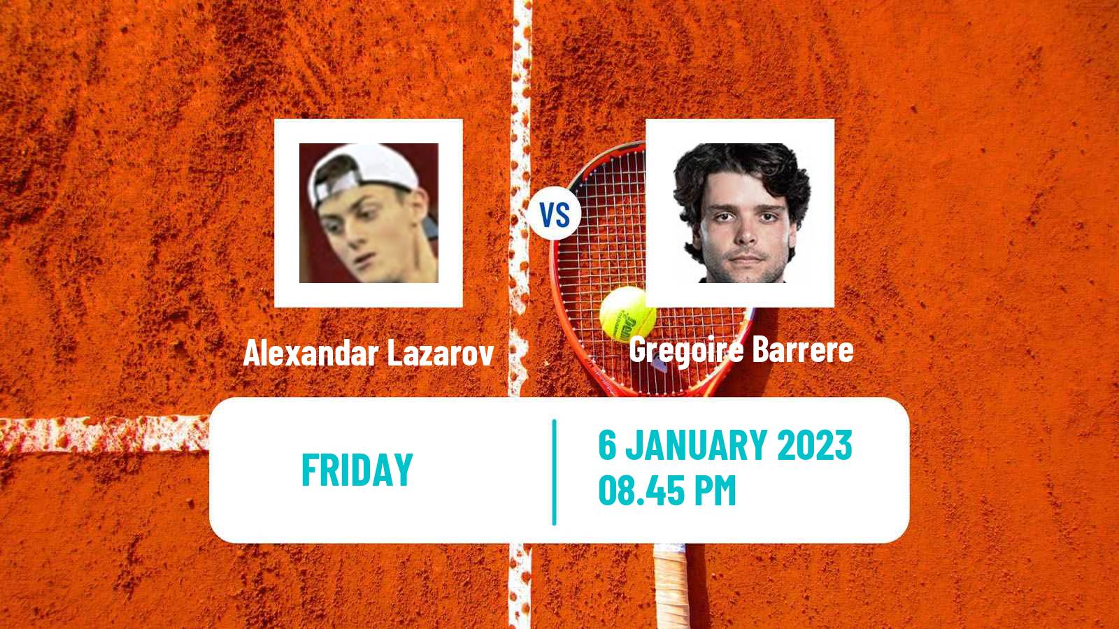 Tennis ATP Auckland Alexandar Lazarov - Gregoire Barrere