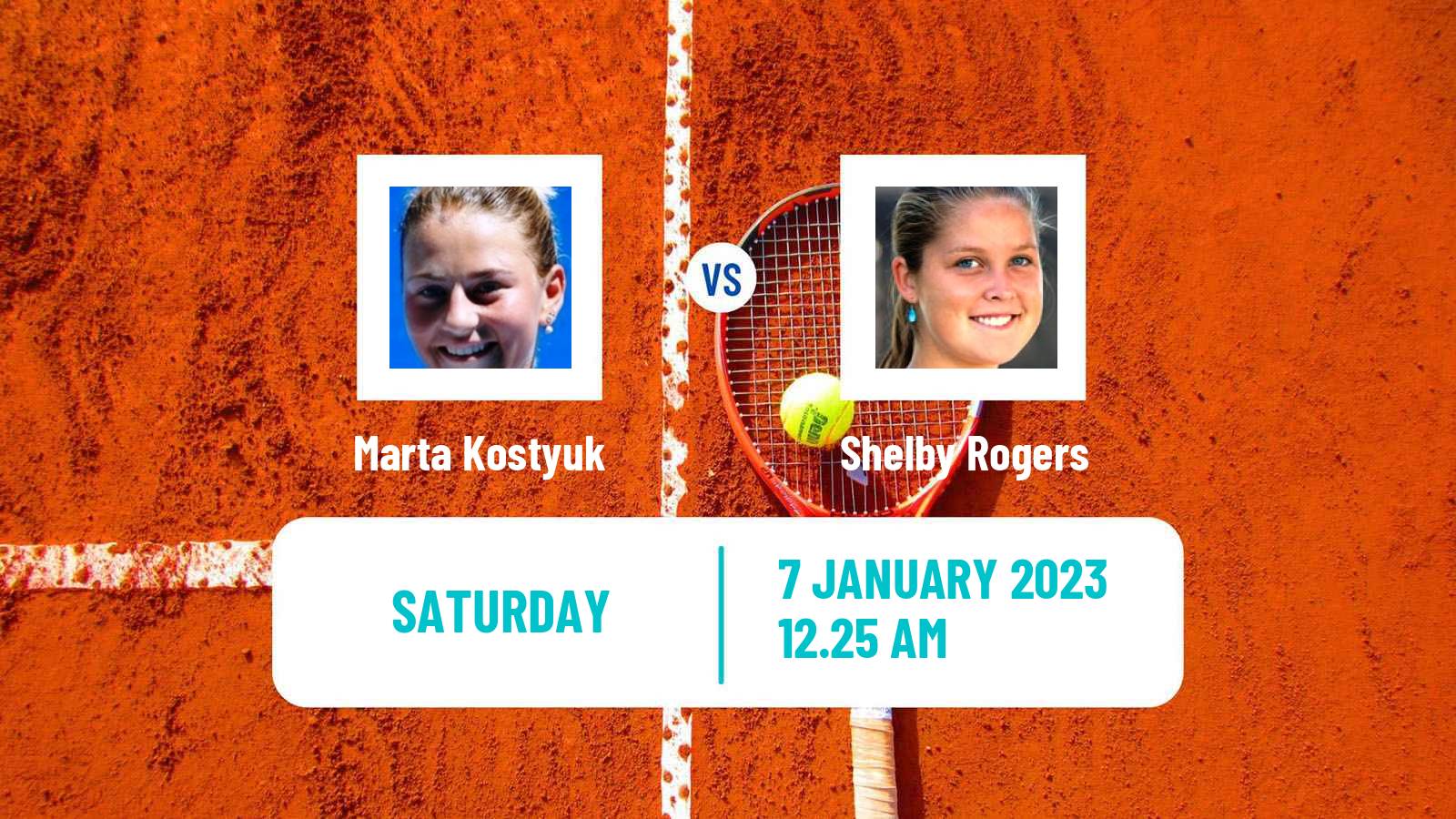 Tennis WTA Adelaide 2 Marta Kostyuk - Shelby Rogers