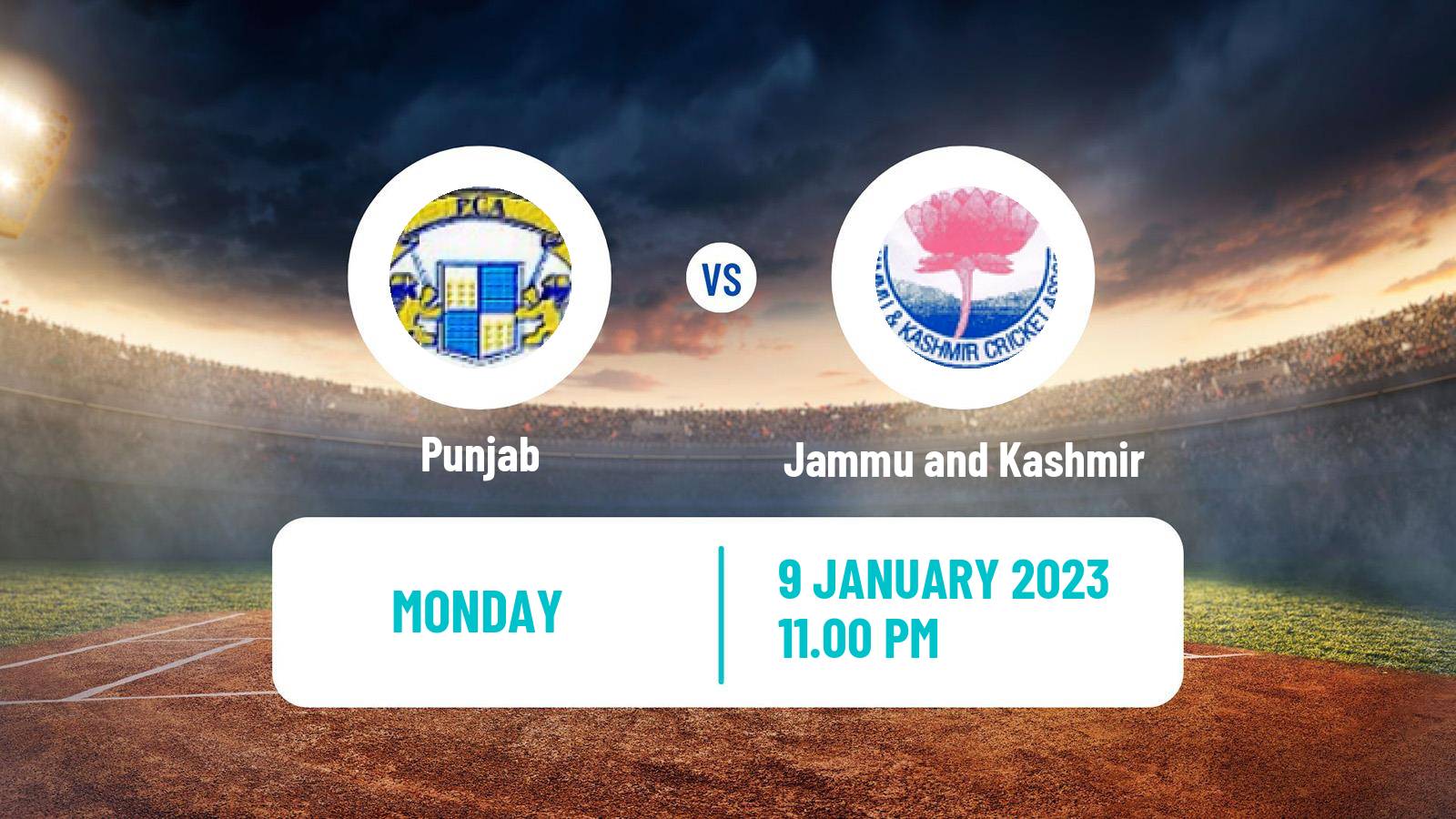 Cricket Ranji Trophy Punjab - Jammu and Kashmir