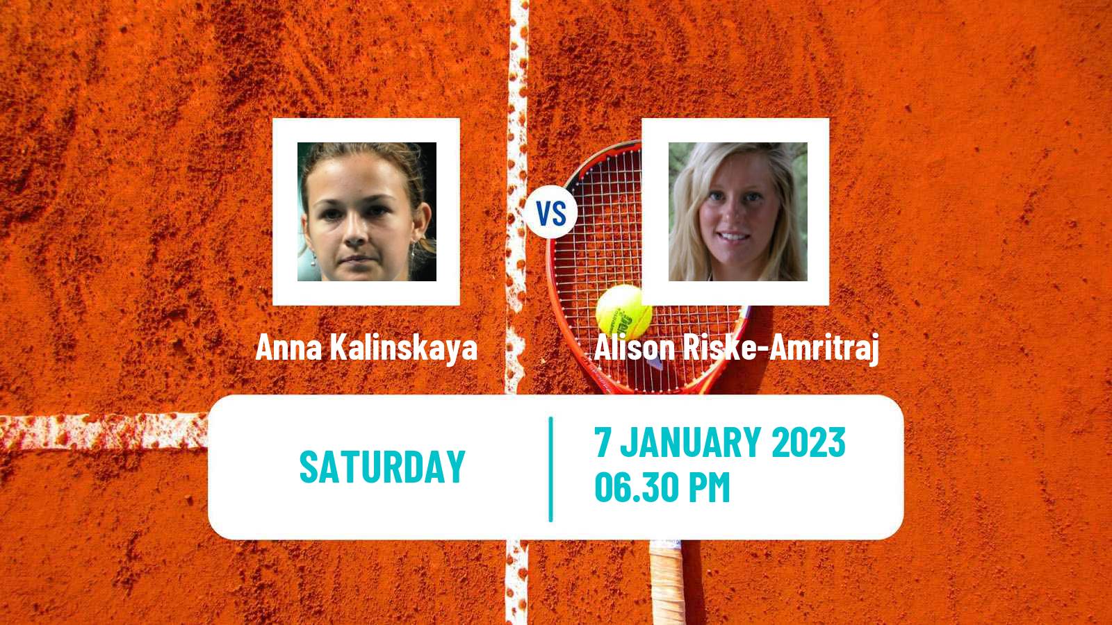 Tennis WTA Adelaide 2 Anna Kalinskaya - Alison Riske-Amritraj