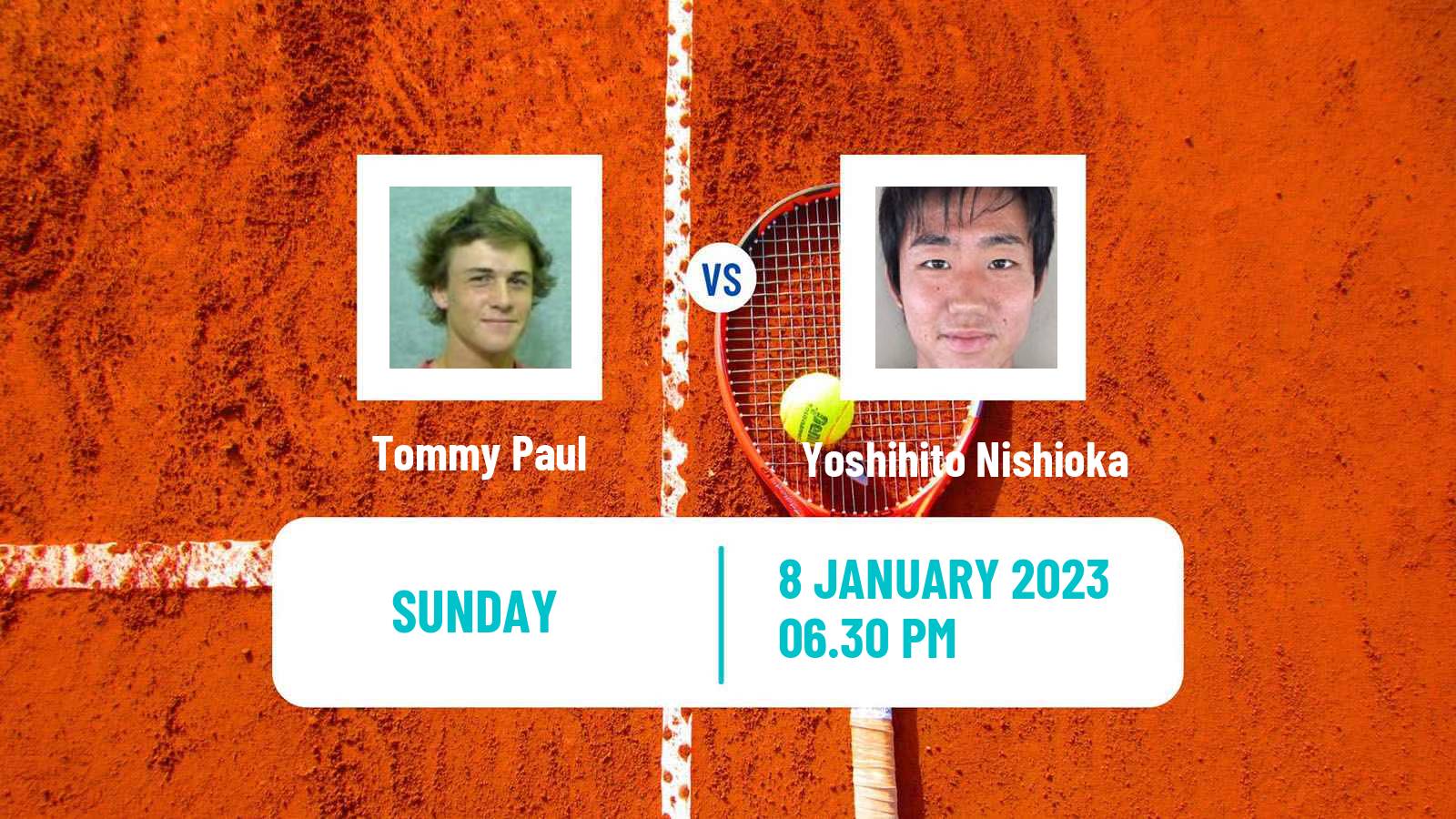 Tennis ATP Adelaide 2 Tommy Paul - Yoshihito Nishioka