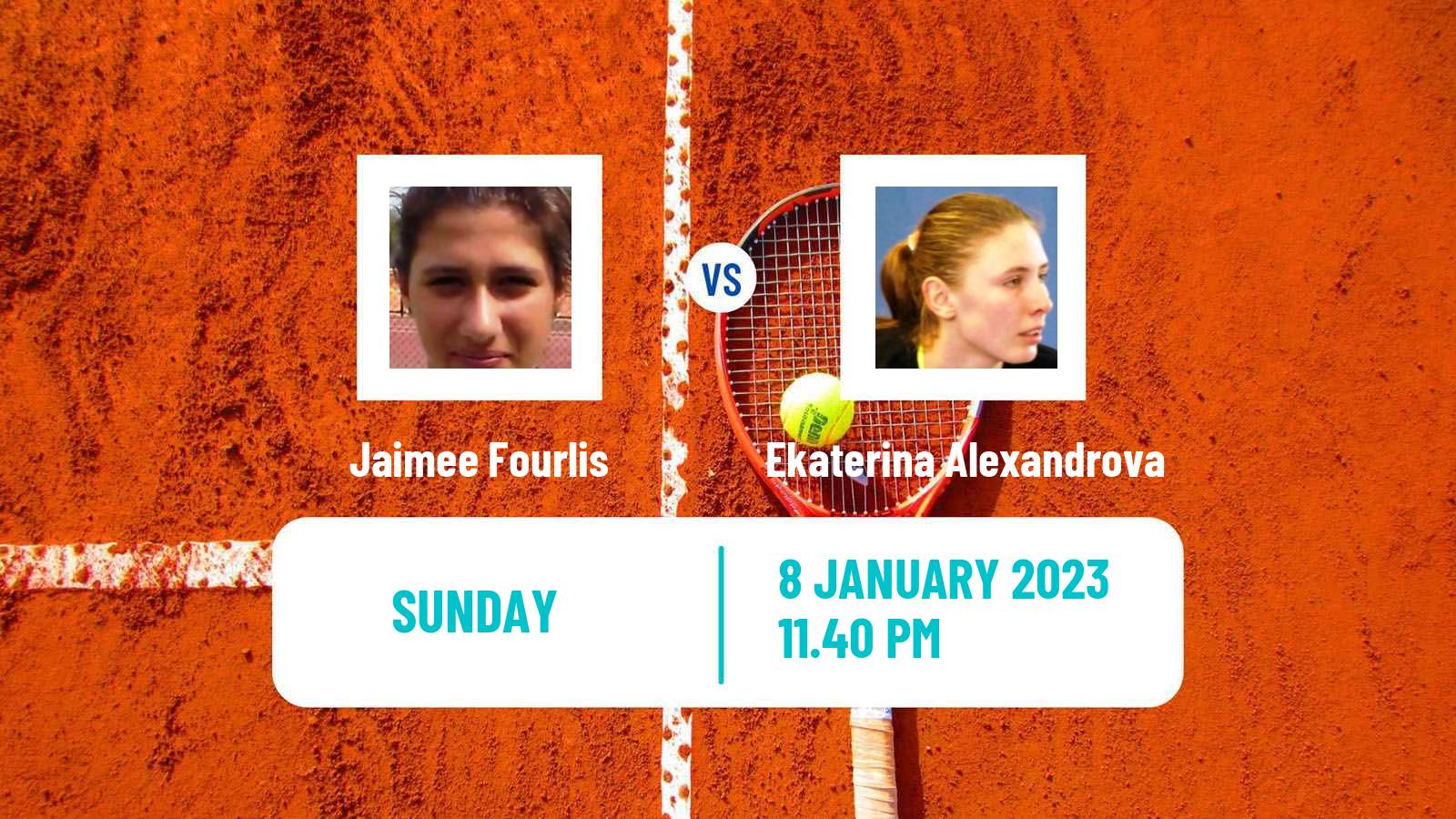 Tennis WTA Adelaide 2 Jaimee Fourlis - Ekaterina Alexandrova