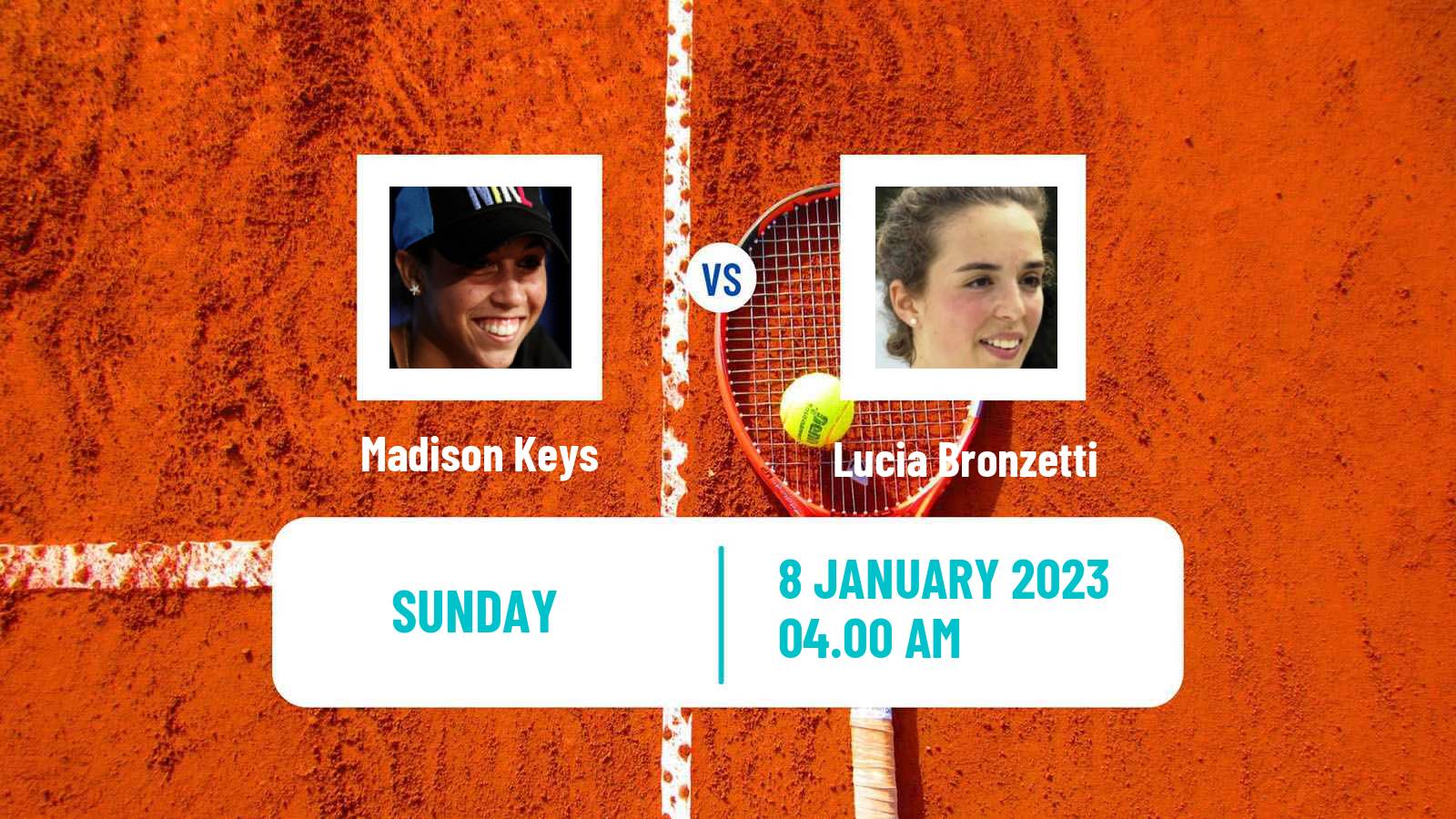 Tennis WTA United Cup Madison Keys - Lucia Bronzetti