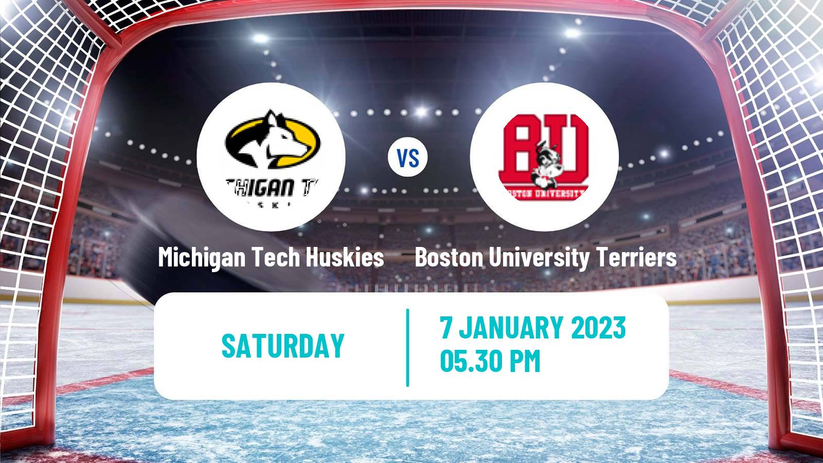 Hockey NCAA Hockey Michigan Tech Huskies - Boston University Terriers