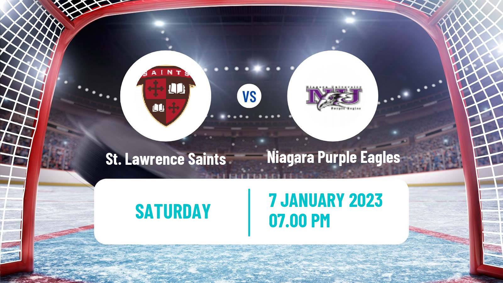 Hockey NCAA Hockey St. Lawrence Saints - Niagara Purple Eagles