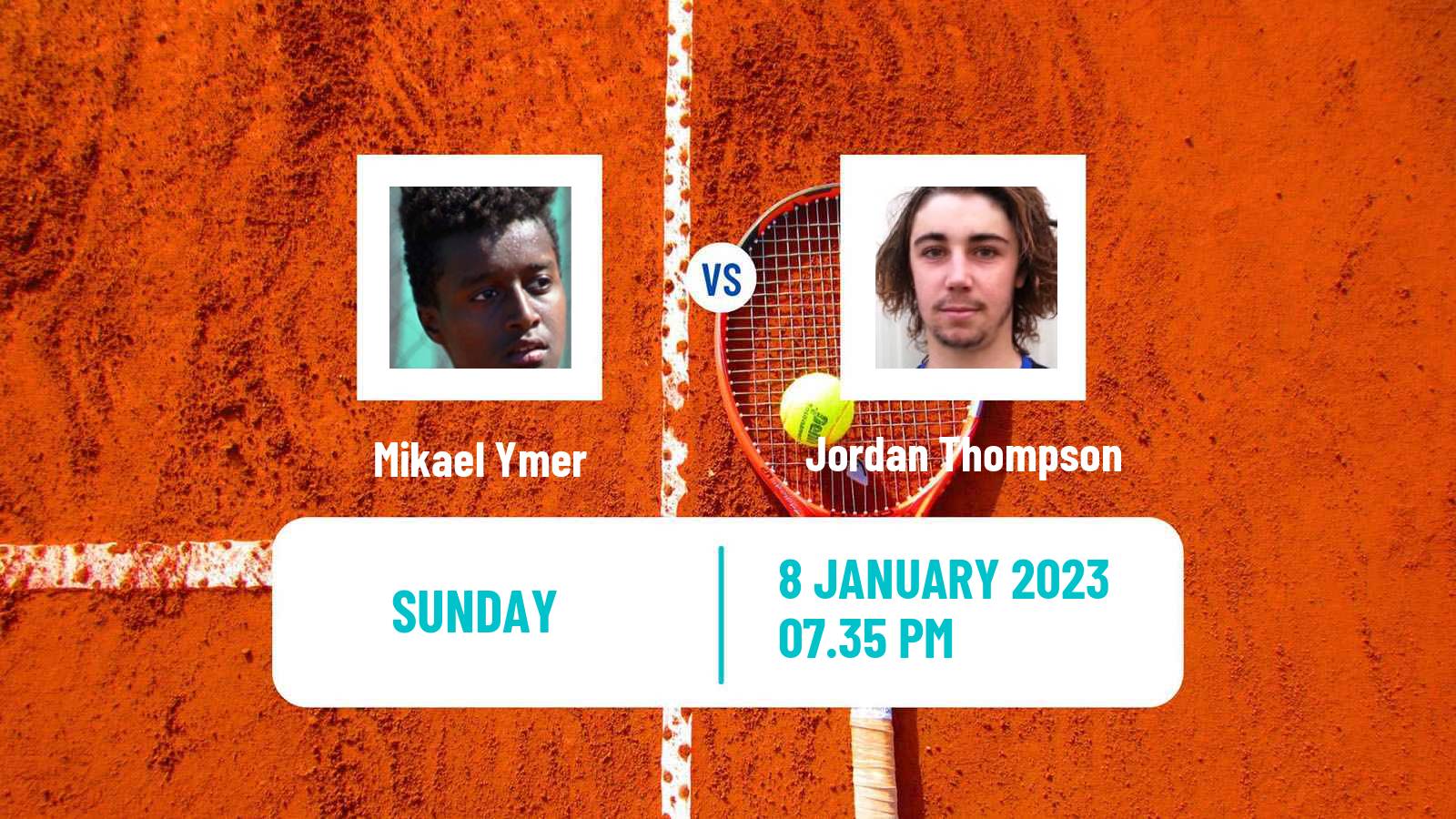 Tennis ATP Adelaide 2 Mikael Ymer - Jordan Thompson