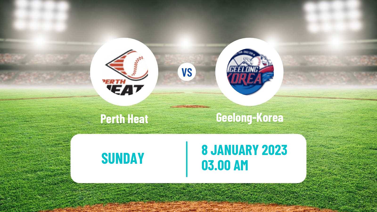 Baseball Australian ABL Perth Heat - Geelong-Korea