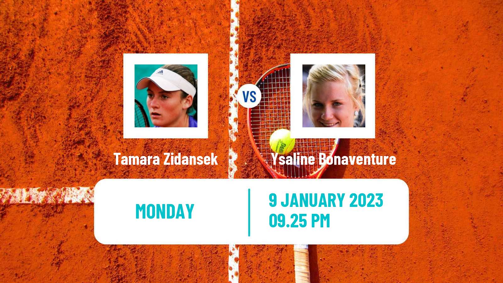 Tennis WTA Hobart Tamara Zidansek - Ysaline Bonaventure