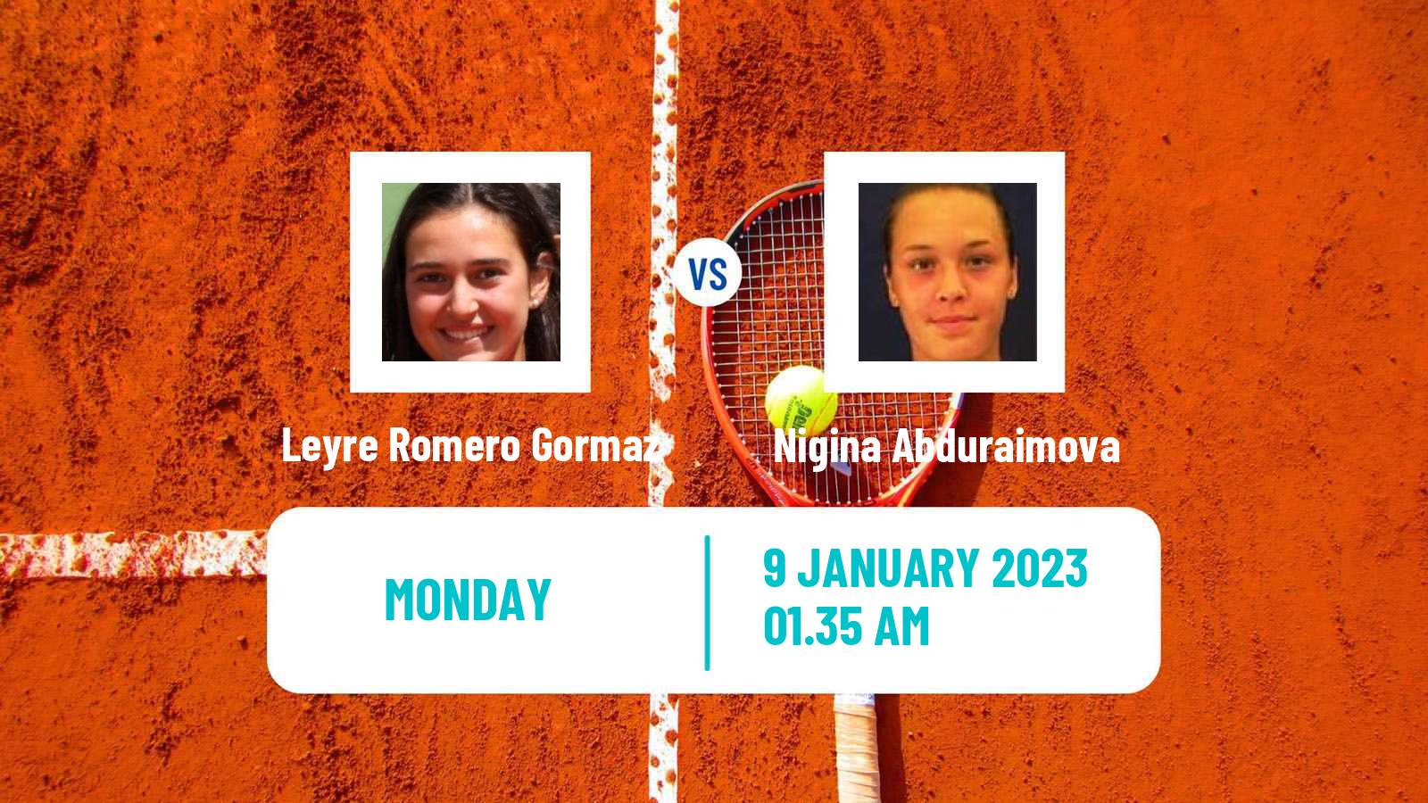 Tennis WTA Australian Open Leyre Romero Gormaz - Nigina Abduraimova