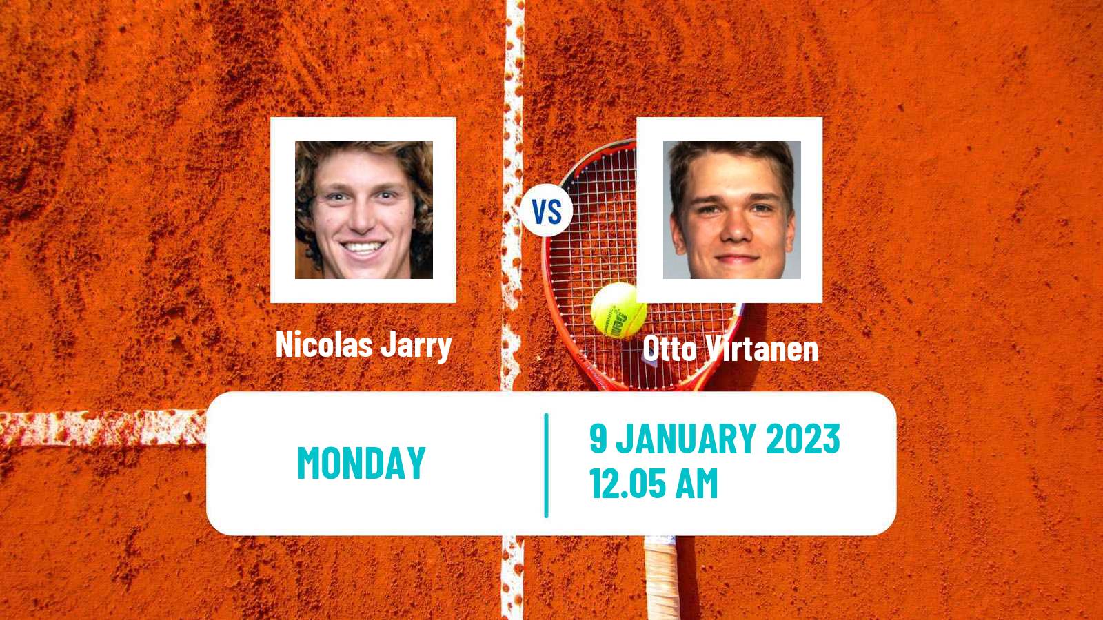 Tennis ATP Australian Open Nicolas Jarry - Otto Virtanen
