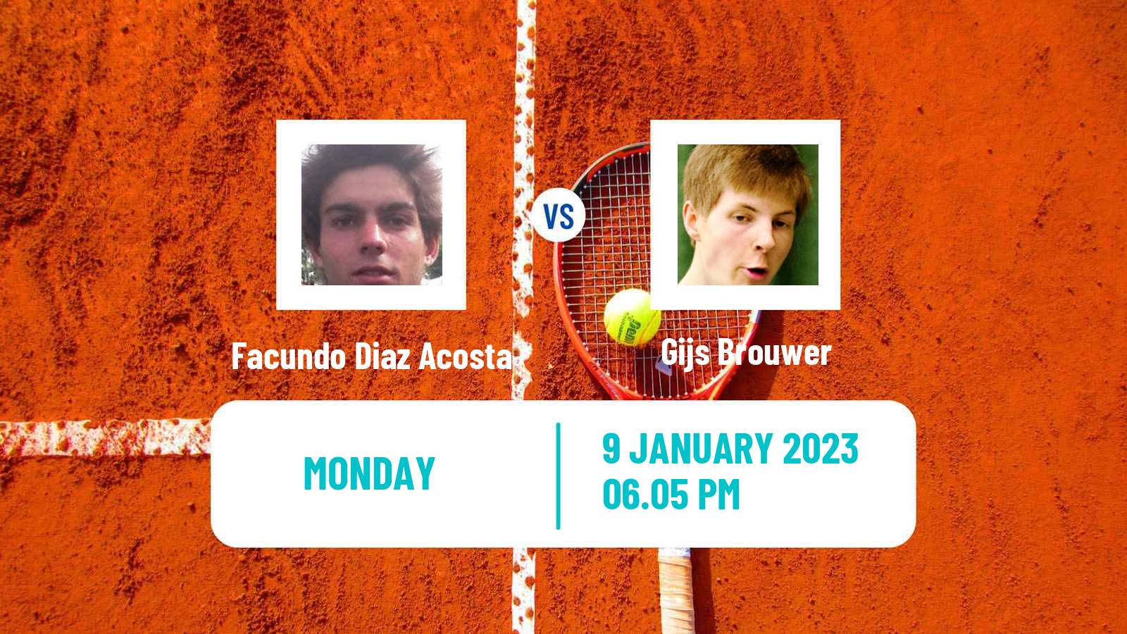 Tennis ATP Australian Open Facundo Diaz Acosta - Gijs Brouwer