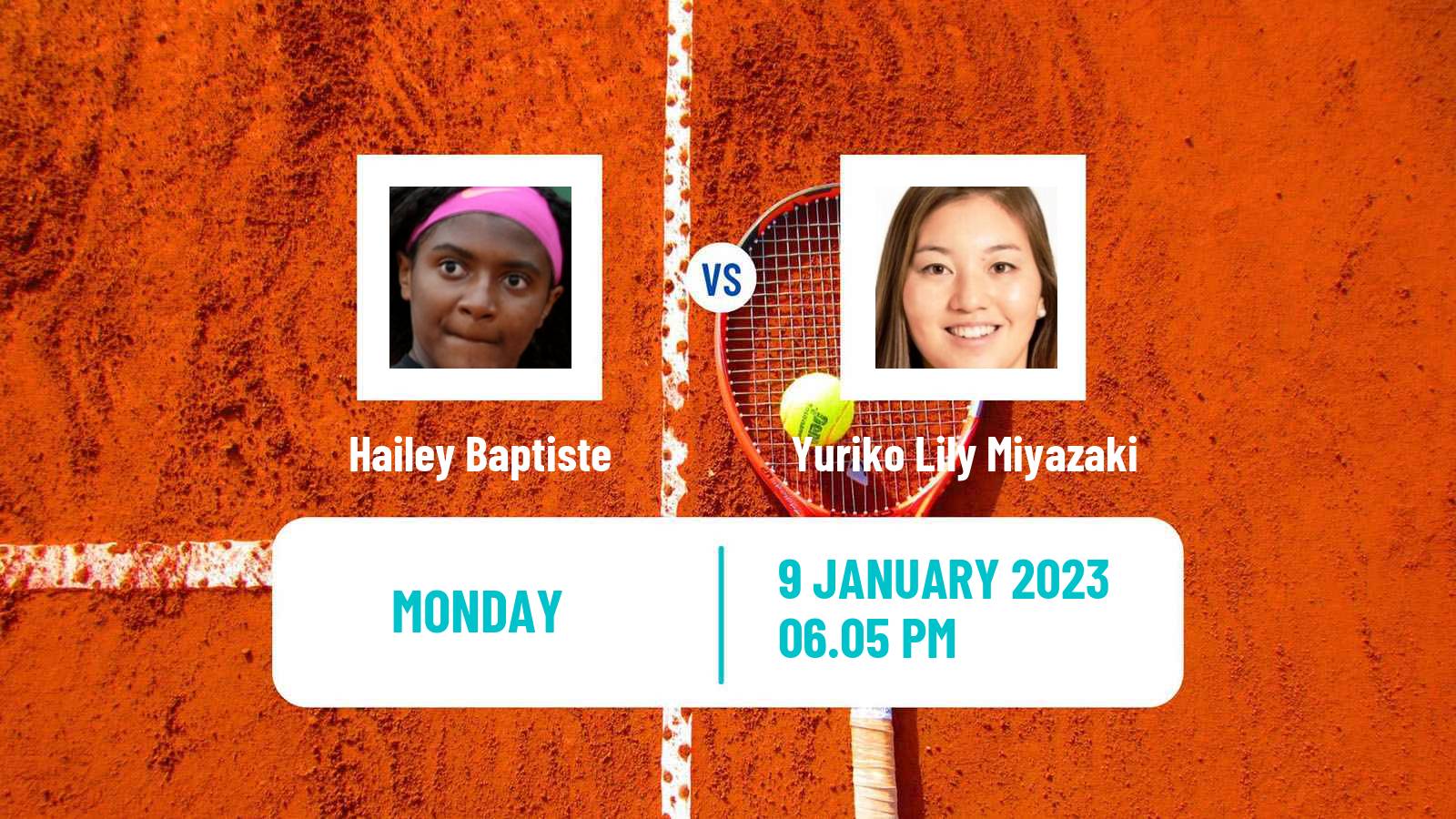 Tennis WTA Australian Open Hailey Baptiste - Yuriko Lily Miyazaki