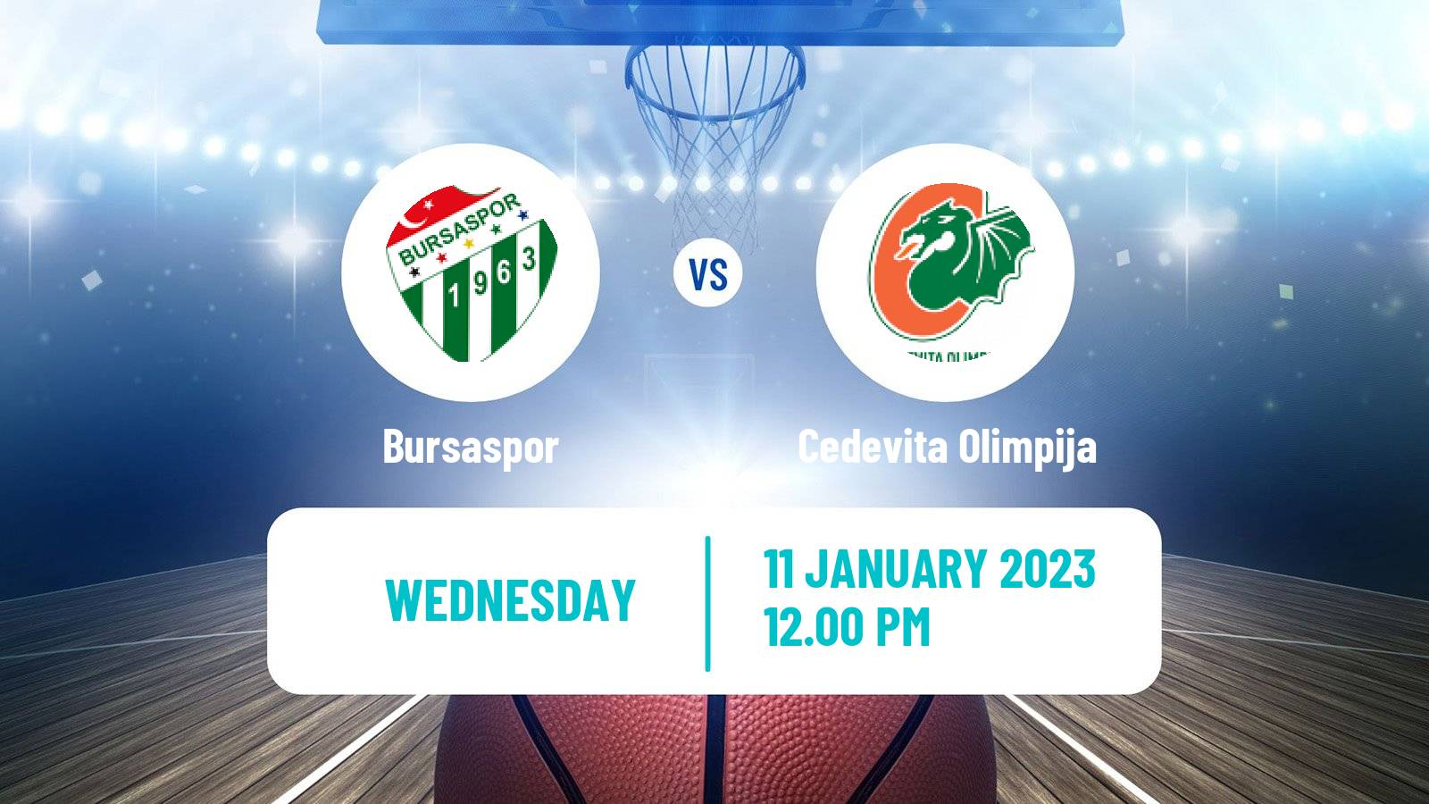 Basketball Eurocup Bursaspor - Cedevita Olimpija