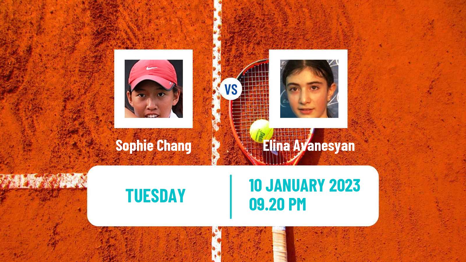 Tennis WTA Australian Open Sophie Chang - Elina Avanesyan