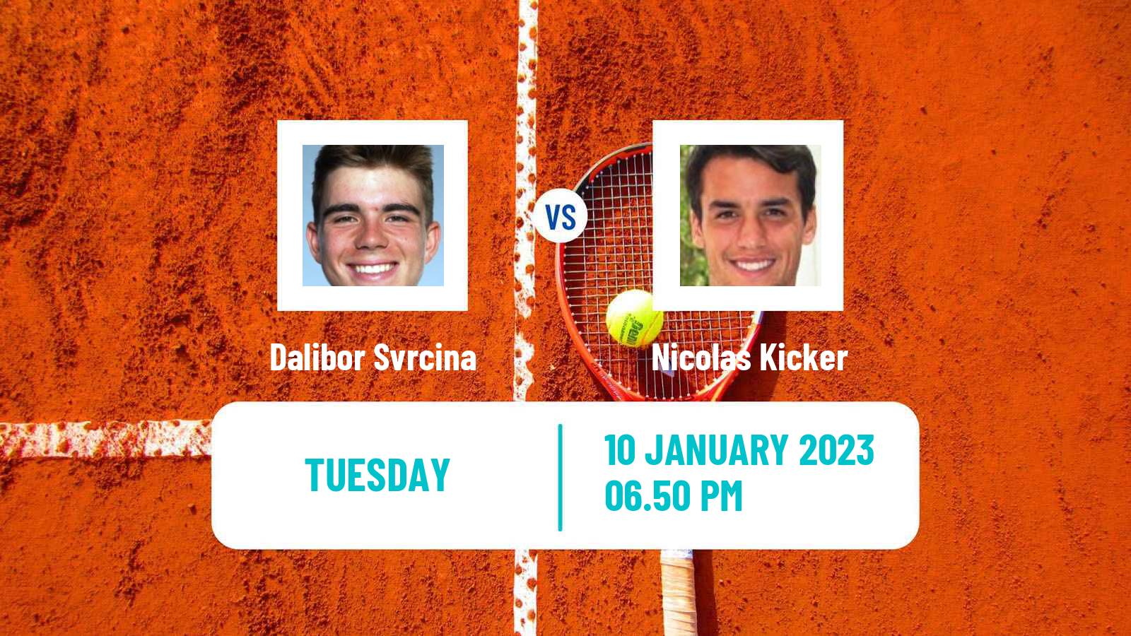 Tennis ATP Australian Open Dalibor Svrcina - Nicolas Kicker