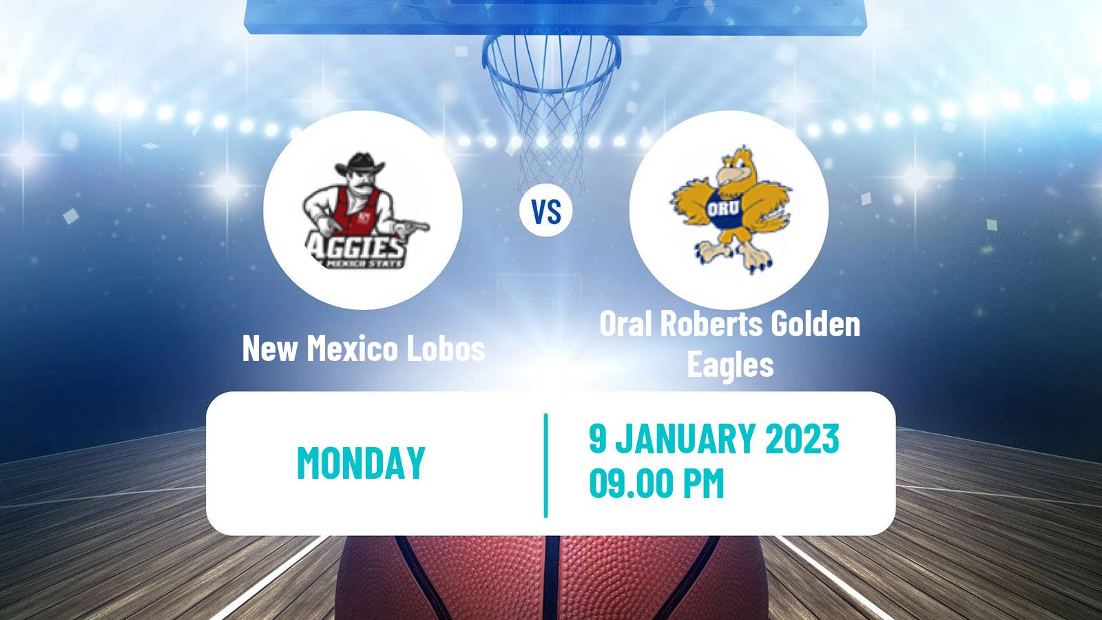 Basketball NCAA College Basketball New Mexico Lobos - Oral Roberts Golden Eagles