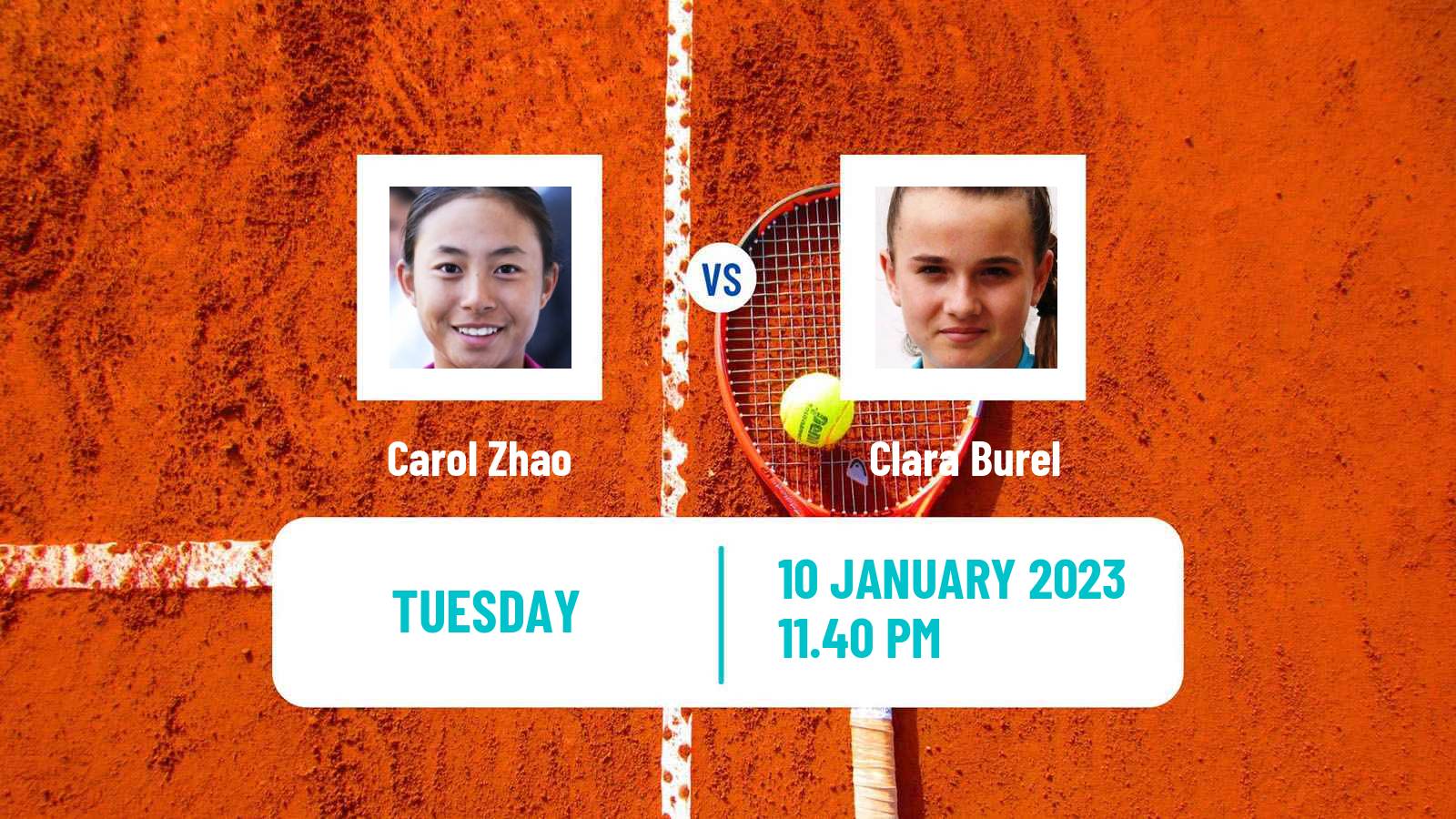 Tennis WTA Australian Open Carol Zhao - Clara Burel