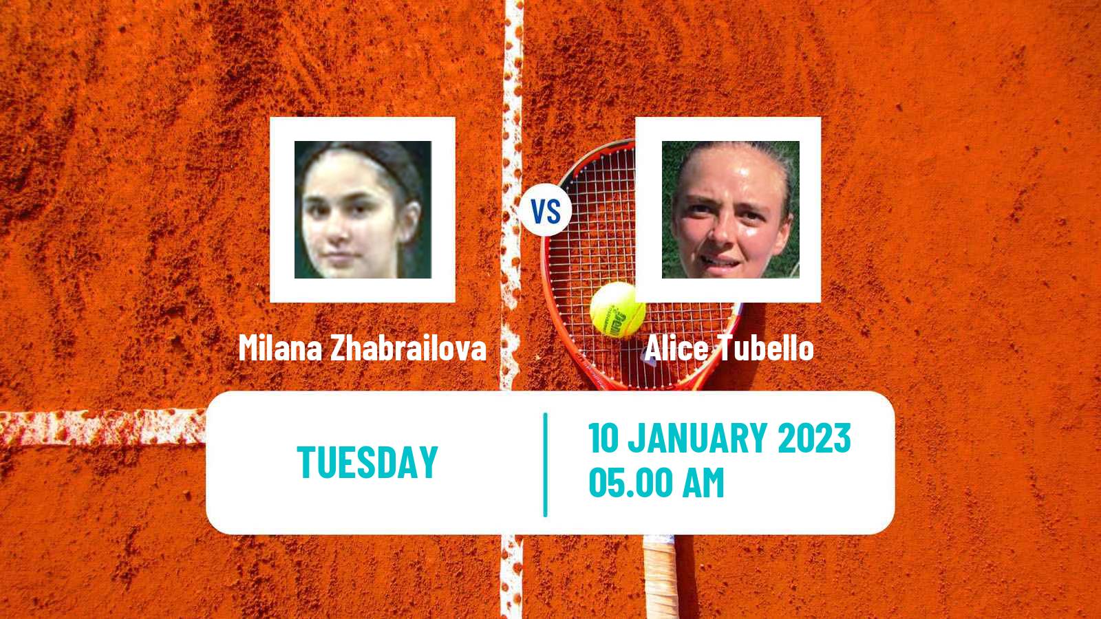 Tennis ITF Tournaments Milana Zhabrailova - Alice Tubello