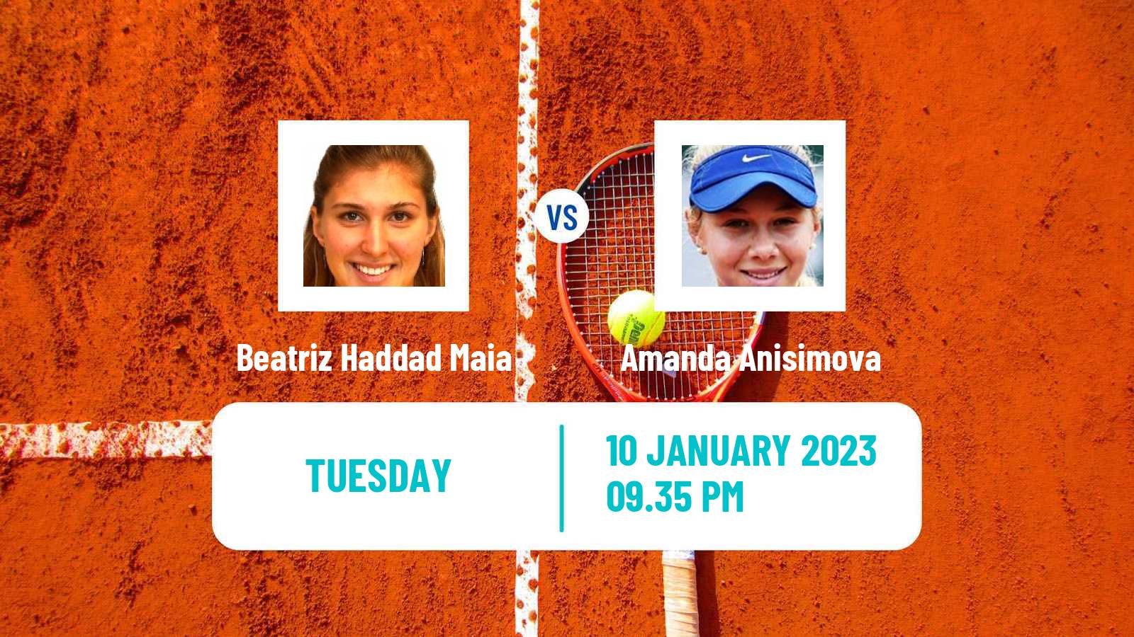 Tennis WTA Adelaide 2 Beatriz Haddad Maia - Amanda Anisimova