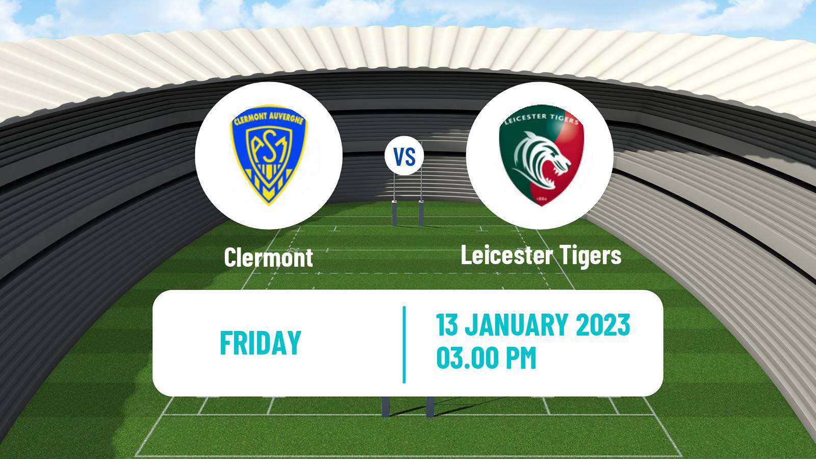 Rugby union European Rugby Champions Cup Clermont - Leicester Tigers