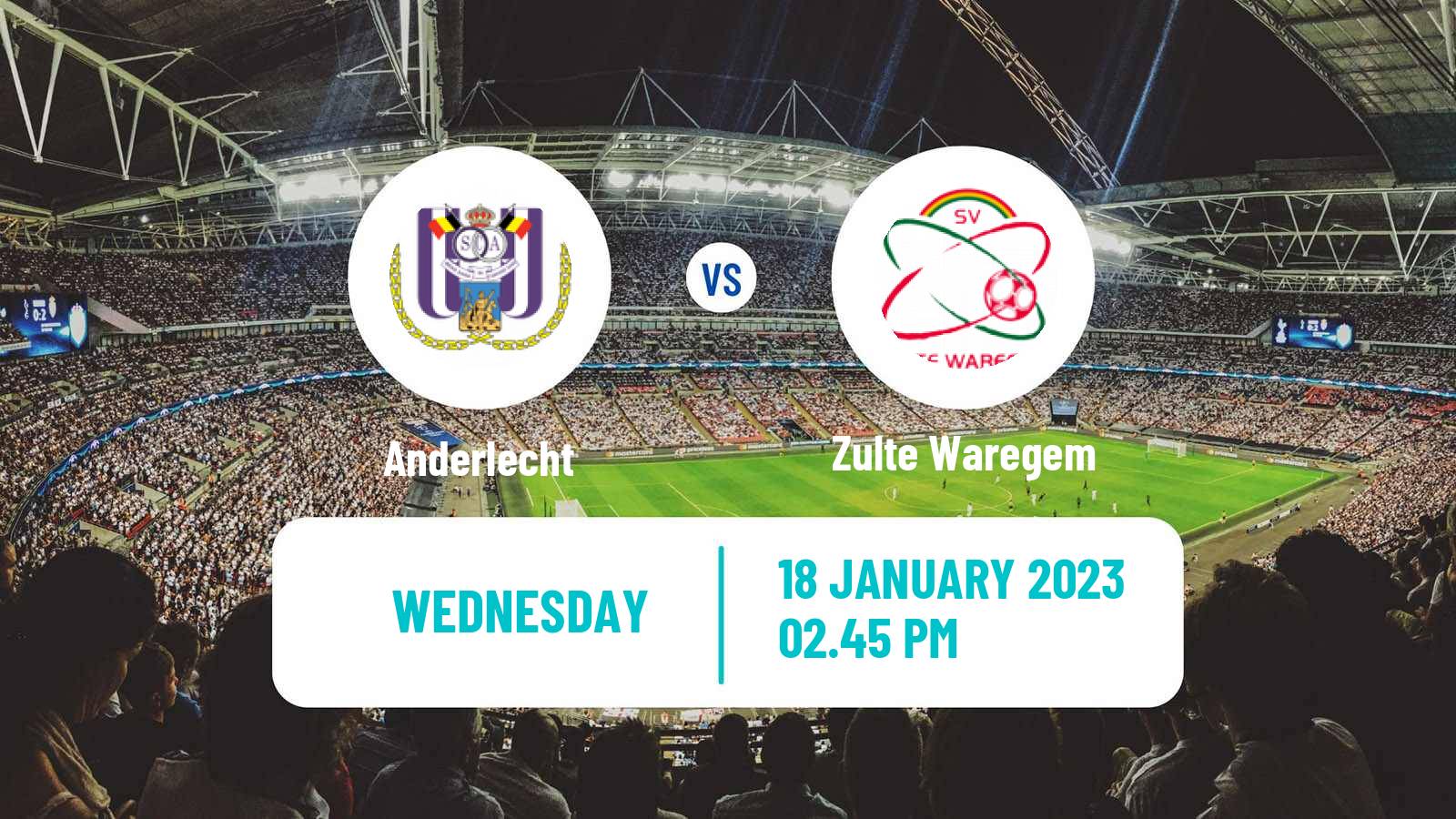 Soccer Belgian Jupiler Pro League Anderlecht - Zulte Waregem