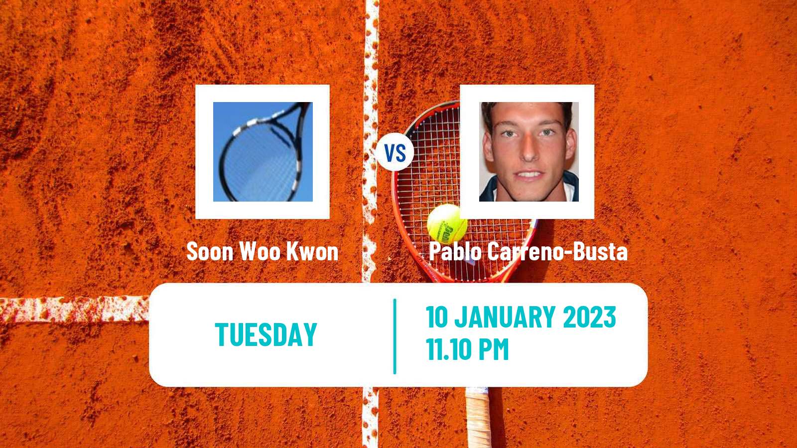 Tennis ATP Adelaide 2 Soon Woo Kwon - Pablo Carreno-Busta