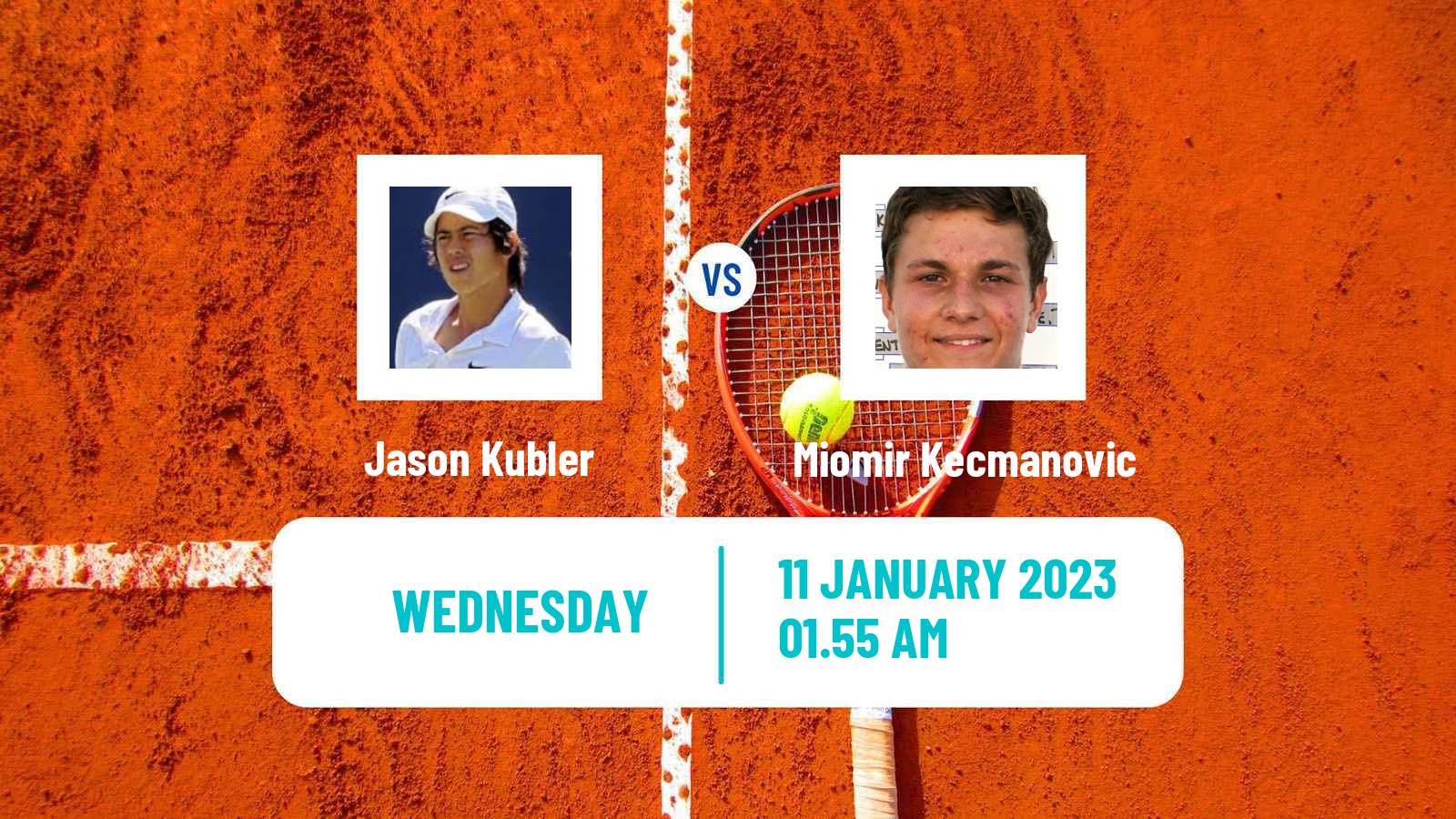 Tennis ATP Adelaide 2 Jason Kubler - Miomir Kecmanovic