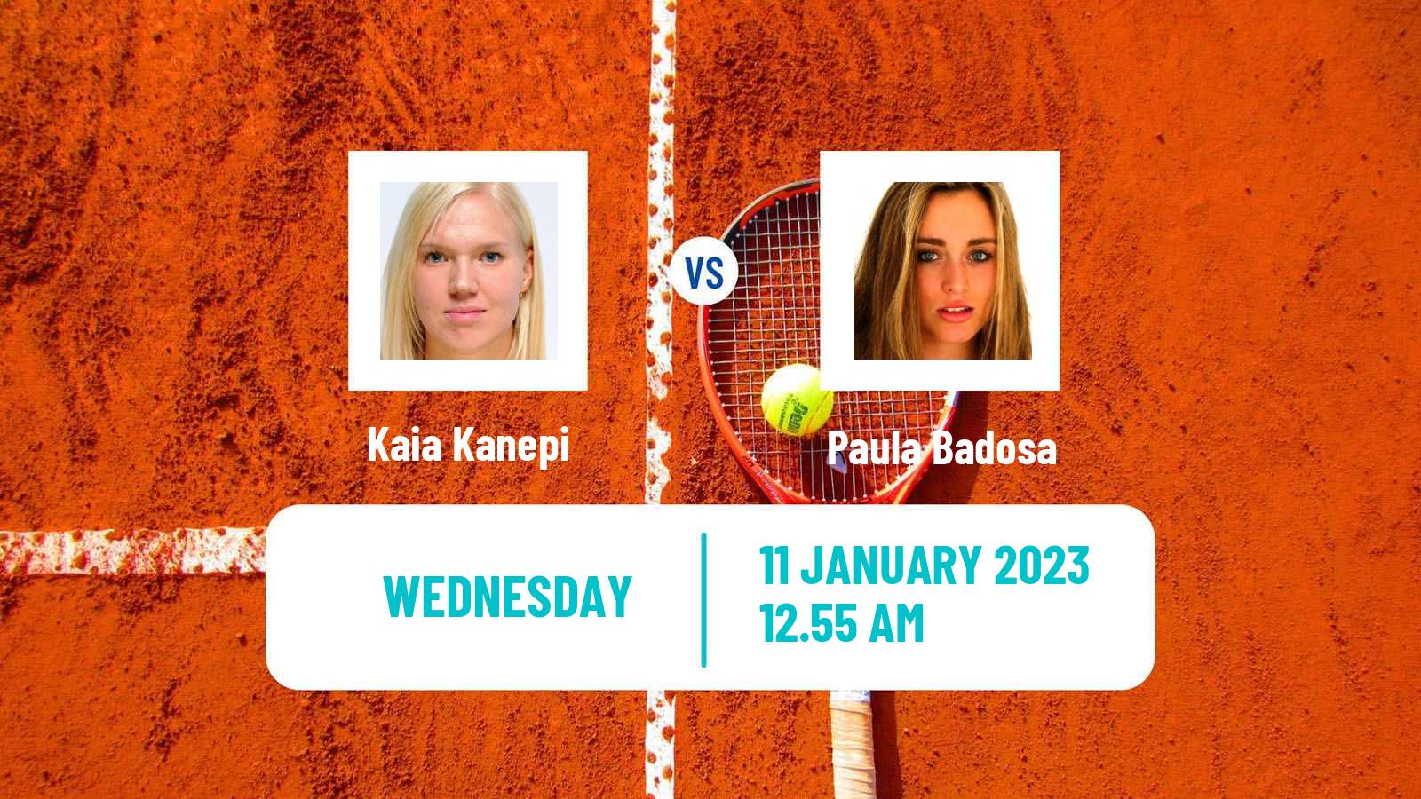 Tennis WTA Adelaide 2 Kaia Kanepi - Paula Badosa
