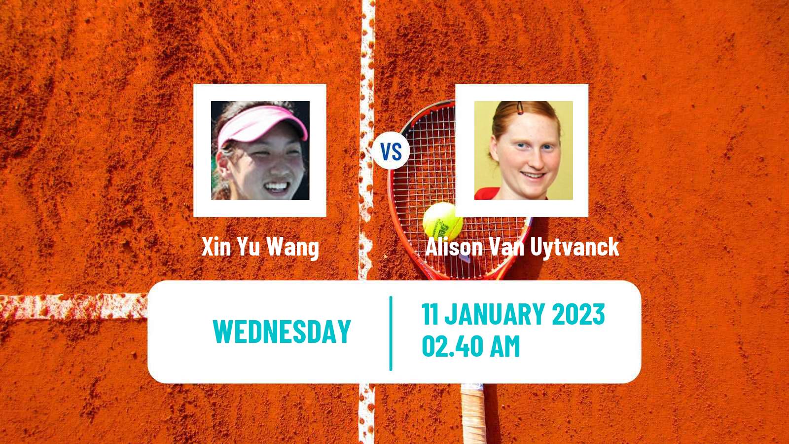 Tennis WTA Hobart Xin Yu Wang - Alison Van Uytvanck